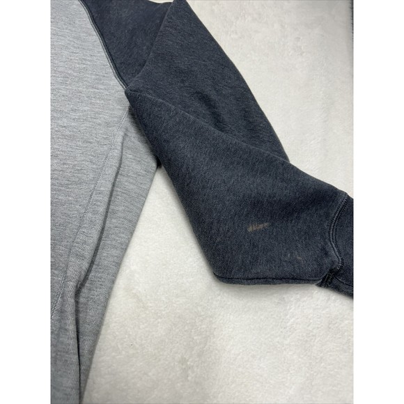 Y2K Russell Athletic Premium Fleece Two-tone Gray Crewneck Sweatshirt Size Large - Picture 3 of 9